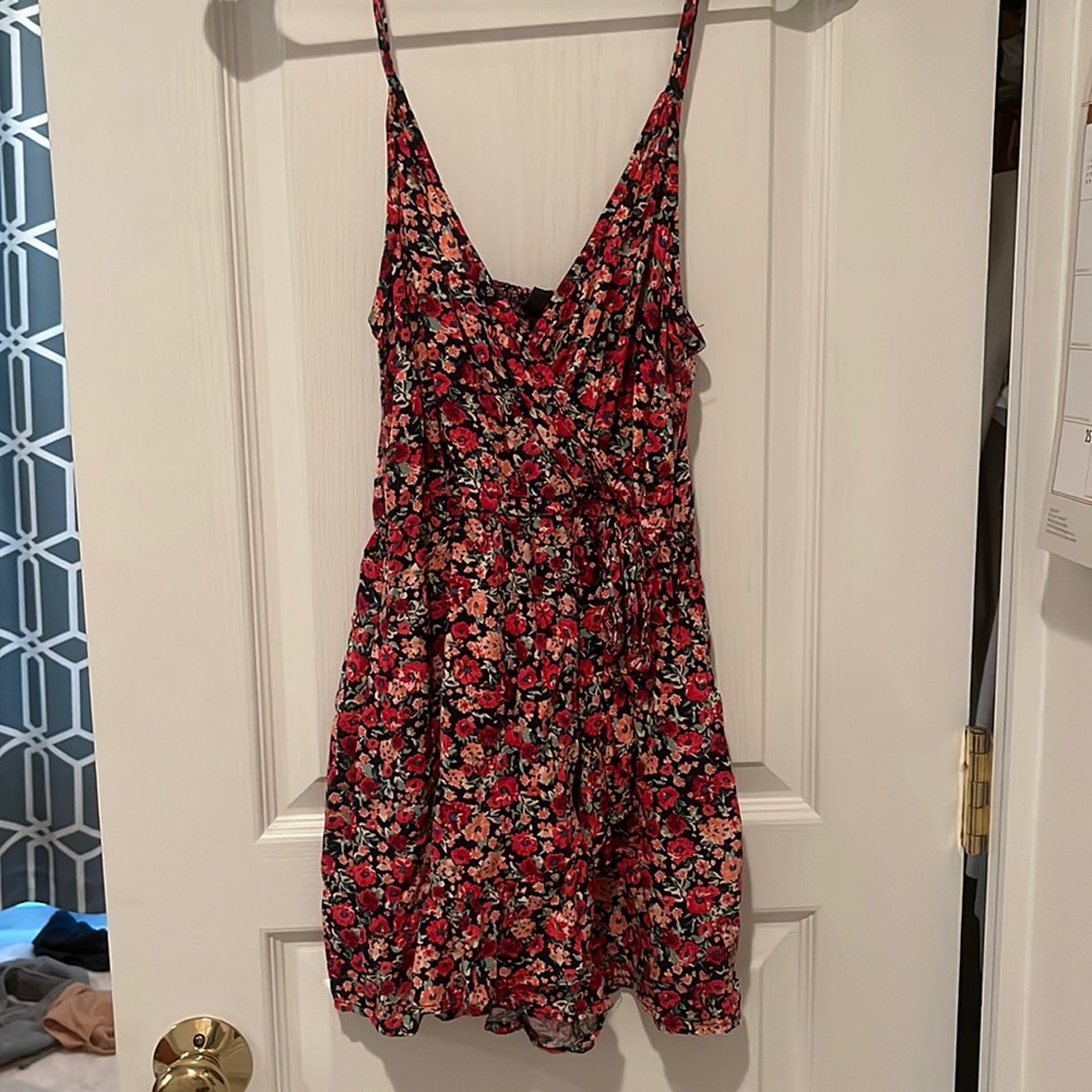 Floral, spaghetti strapped, romper